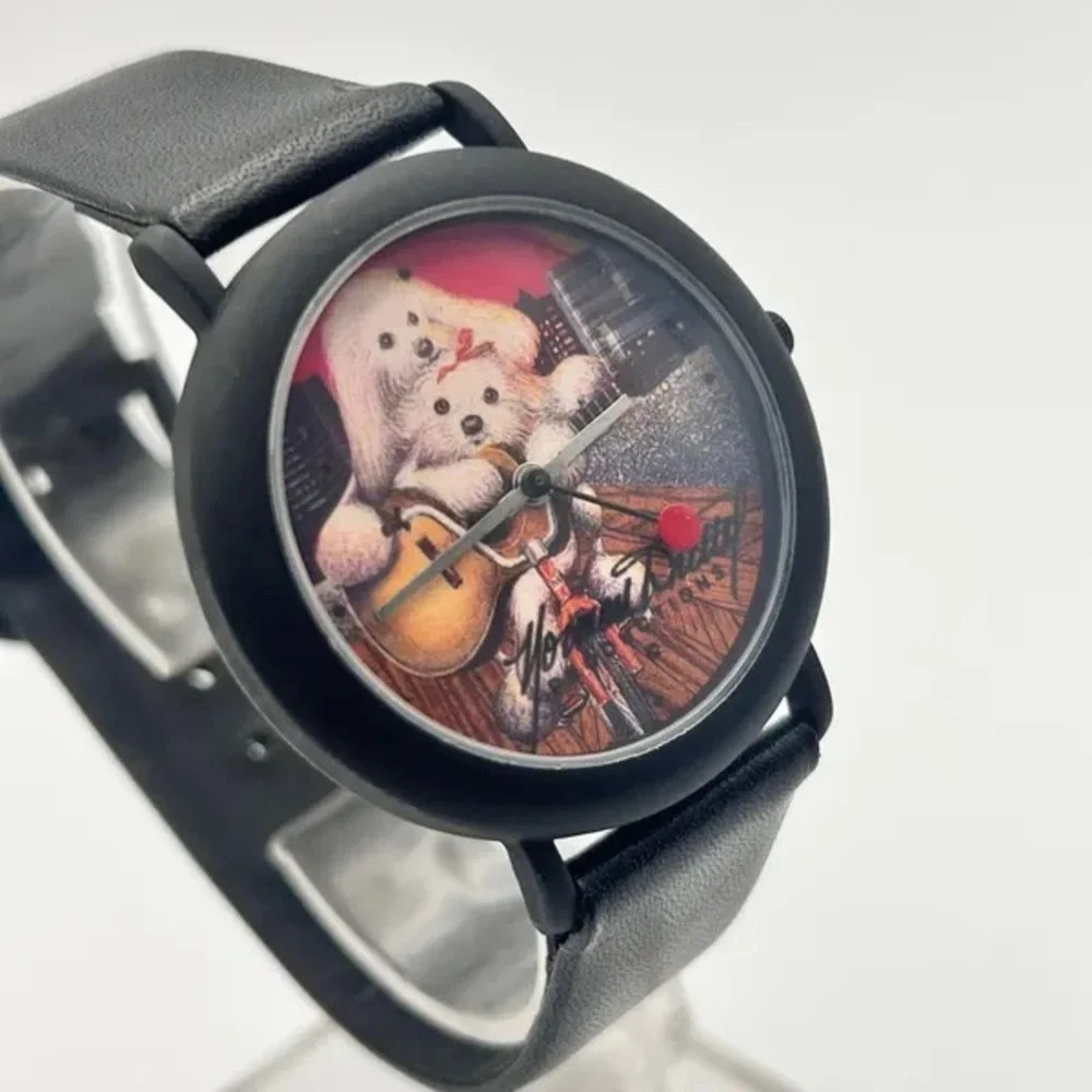 Vintage Black Watch Dogs bike guitar genuine leather unisex